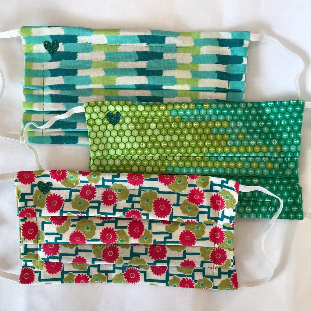 NWT - Set of 3 Adult cloth masks Spring Colors